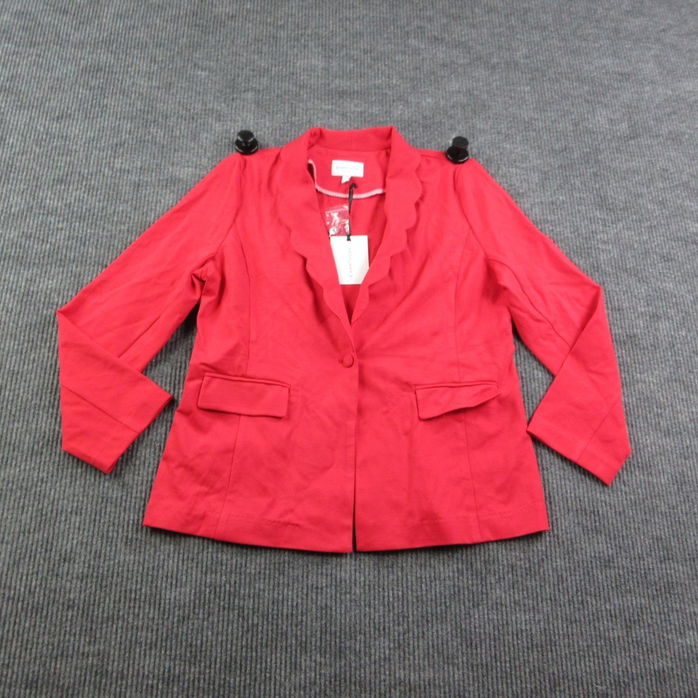 41Hawthorn Blazer Womens XL Red Lined Tailored Shawl Lapel One-Button NWT